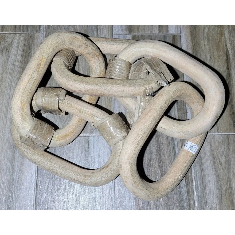 Pottery Barn Wood Chain Link Decor 44